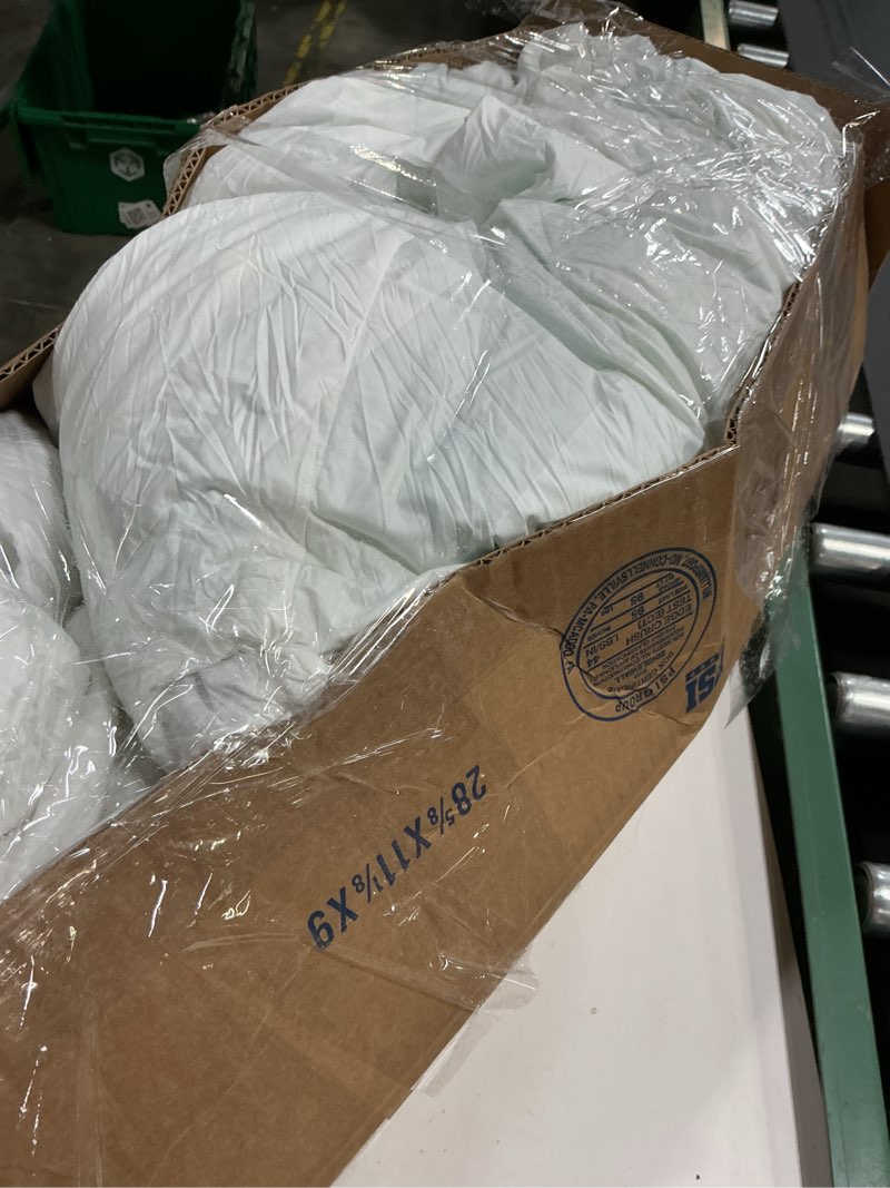 Condition photo showing As Is for set of 2,euro pillow inserts 30x30-feather and down fill - cotton fabric 30x30 single