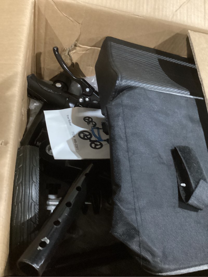 Condition photo showing Good Condition for Knee Scooter, 300lbs Capacity, 13" Big PU Seat, All Terrain Foldable Knee Scooter Walker with Bag for Foot Injuries Compact Crutches Alternative (Black)