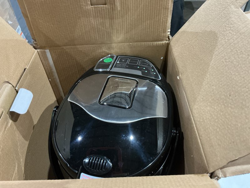 Condition photo showing As Is for nutrichef electric water boiler and warmer - 5l/5.28 qt stainless steel hot water dispenser w/rotating base, keep warm temperature set, auto shut off, safety lock, instant heating for coffee & tea 5.3 quarts