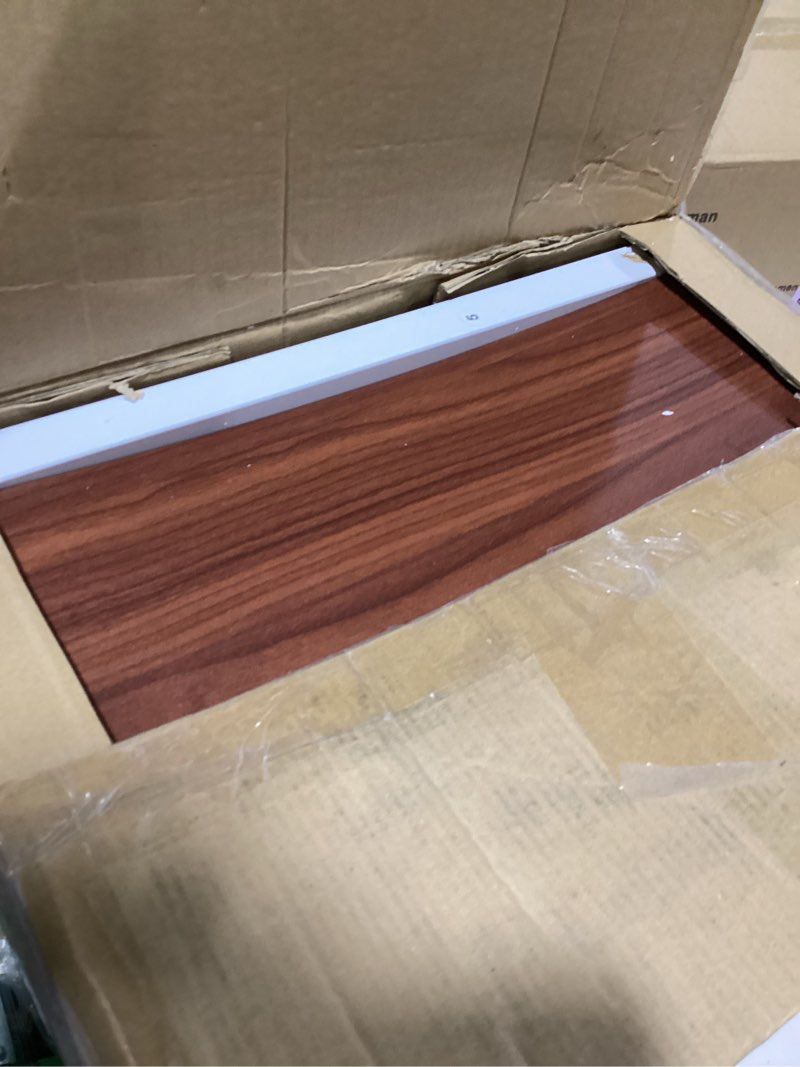 Condition photo showing New/Like New for HOOBRO Bar Stools, Set of 2 Bar Chairs, 23.6 Inch Saddle Stools, Kitchen Counter Seat with Footrests, Industrial Barstools for Dining Room, Kitchen, Counter, Bar, Walnut and White HW02MD01 Walnut + White