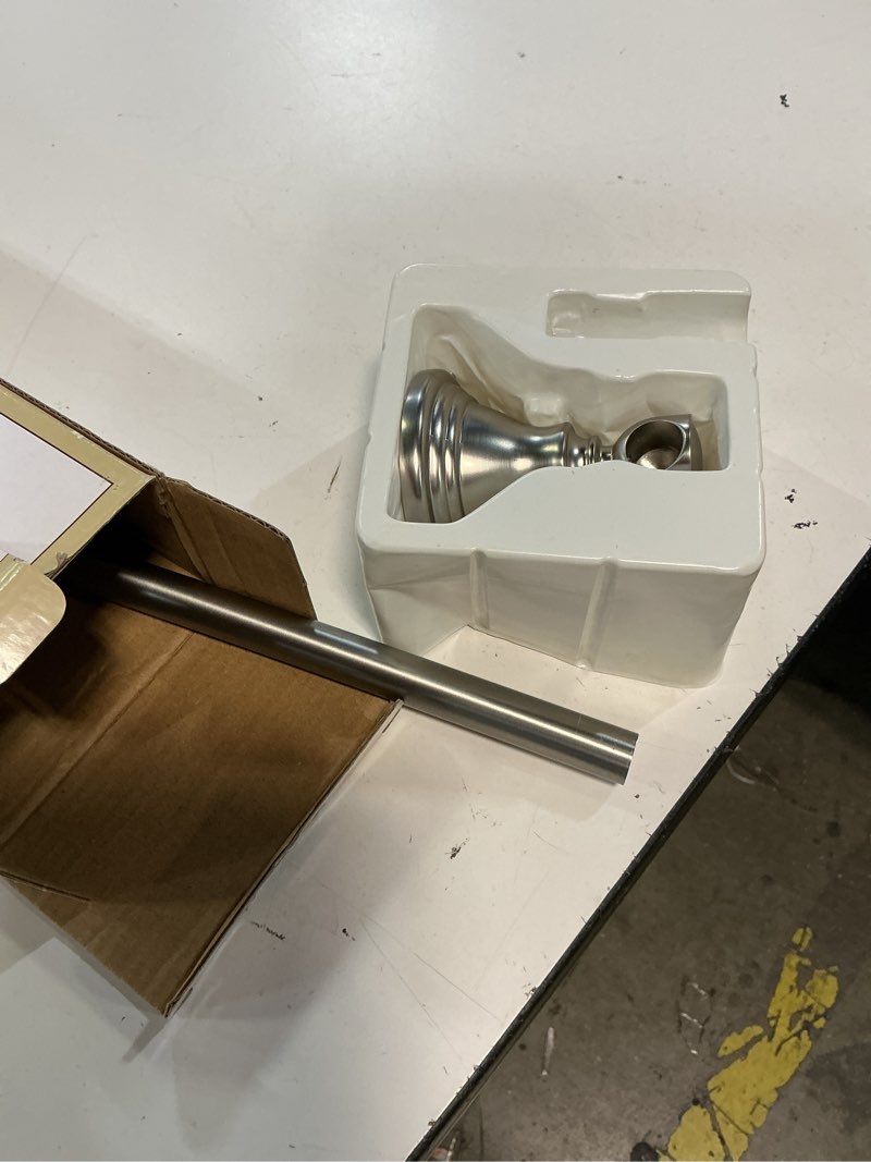 Condition photo showing Good Condition for allen + roth jordon 24-in brushed nickel wall mount single towel bar