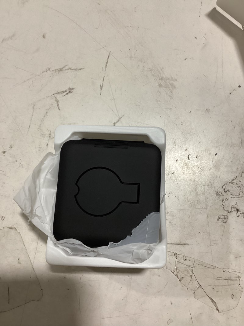 Condition photo showing As Is for magnetic wireless charger for iphone: fodable 3 in 1 charging station for multiple apple devices - travel charging pad dock for apple watch iphone 16 15 14 13 12 pro max plus & airpod dark black