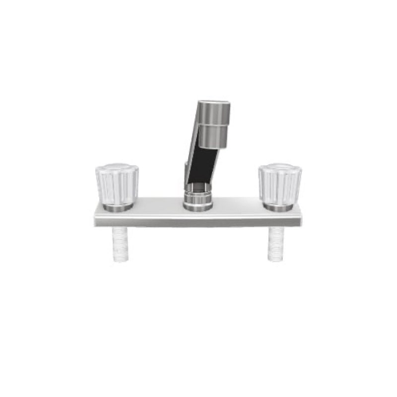 project source chrome double handle kitchen faucet (deck plate (missing bottom screws)