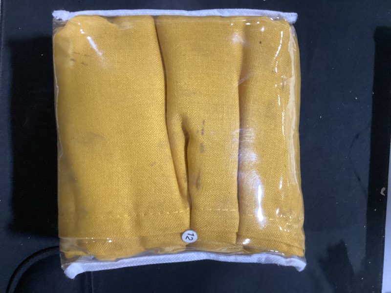 Condition photo showing New/Like New for xtmyi mustard yellow sheer curtains 84 inches long for spring living room 2 panels set linen textured back tab pleated gold yellow boho retro curtains for bedroom dining room kids playroom,7ft length 50"w x 84"l (pack of 2) harvest mustard