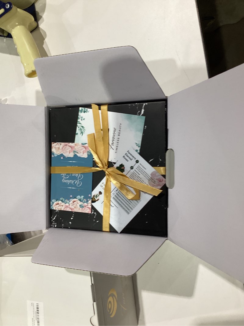 Condition photo showing New/Like New for Forevera Eternal Roses Box |16 Multi-Color Preserved| For Weddings Real Long Lasting Flowers Last For Over A Year | Marble Box | Gift For Woman | Valentine Mother’s Day Gift (Pink)