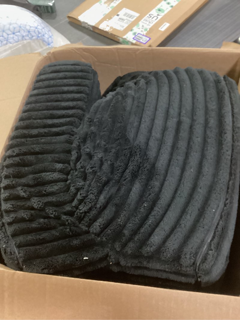 Condition photo showing As Is for ENITYA 22" XL Back Pillow for Bed Sitting up, Built-in Arms & Big Pockets, Reading Pillow for Sitting in Bed Adult, Ideal for Sitting up/Watching TV/Reading/Gaming/Resting/Post Surgery, Black Black XL(5'3"-5'11")