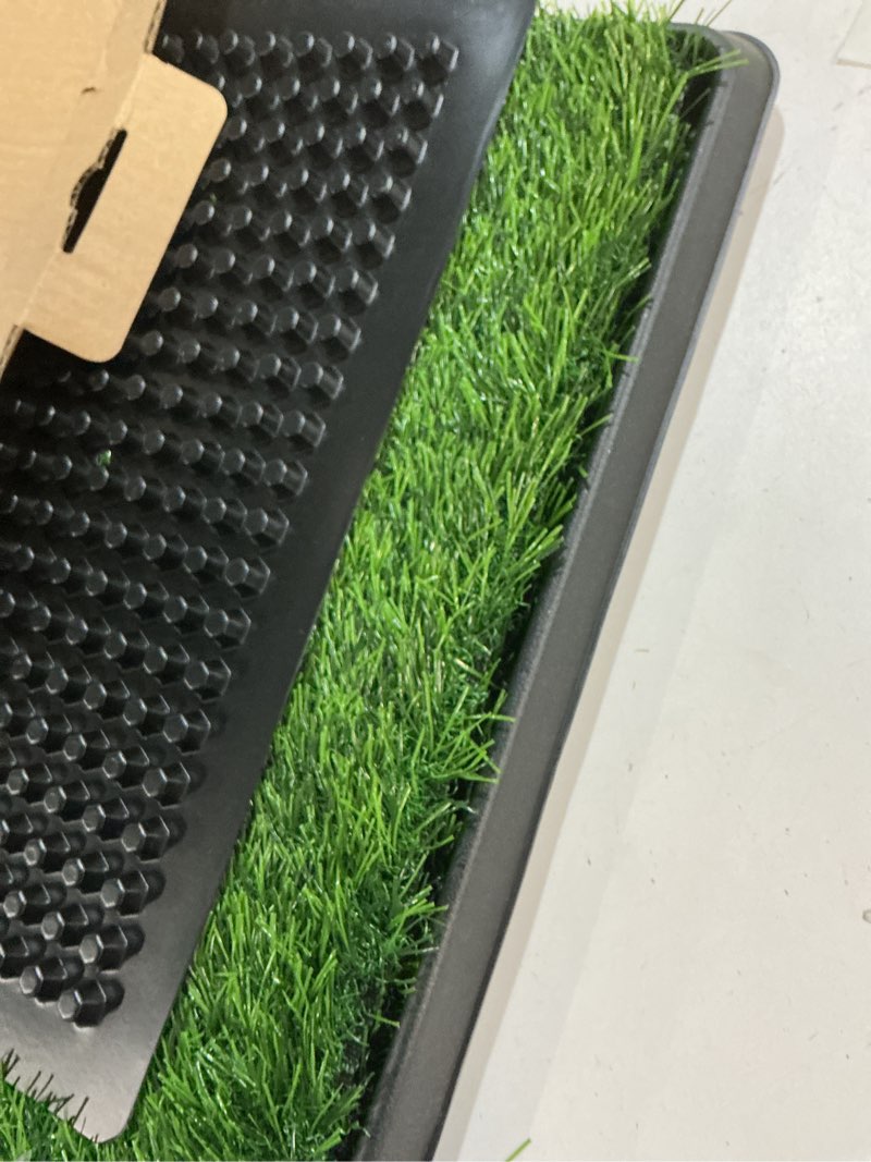 Condition photo showing Good Condition for LOOBANI Dog Grass Pad with Tray - Dog Litter Box - Indoor Potty for Apartment and Patio Training - with 2 Packs Grass Pee Pads for Replacement, 16×20 Inch