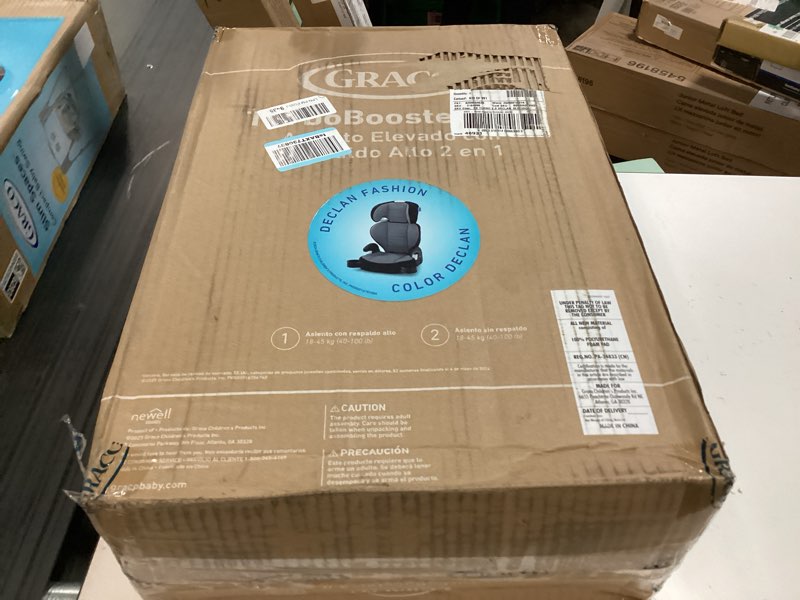 Condition photo showing New/Like New for graco turbobooster 2.0 lx highback booster seat with latch system, gannon; infant to toddler transition car seat, safe & comfortable turbobooster 2.0 lx gannon