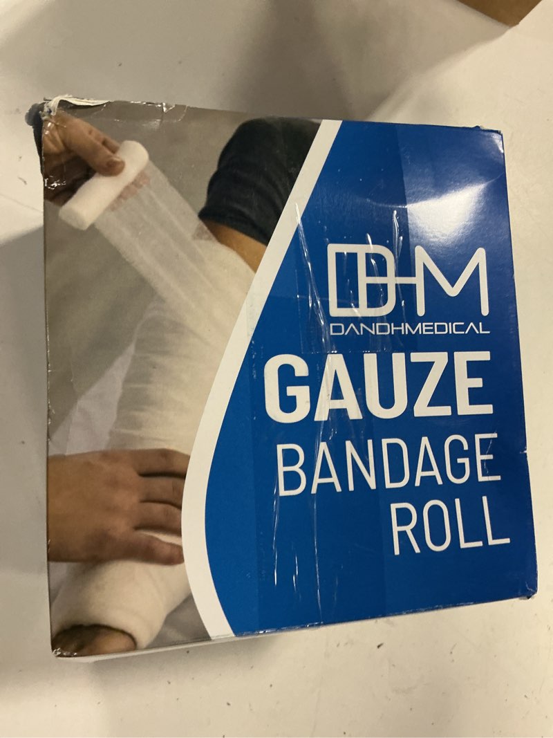 Condition photo showing New/Like New for d&h medical pack of 48 gauze bandage roll 4 inches x 4 yards - medical gauze wrap for wounds care - easy to use cotton gauze rolls for hand wrap dressing ankles & knees