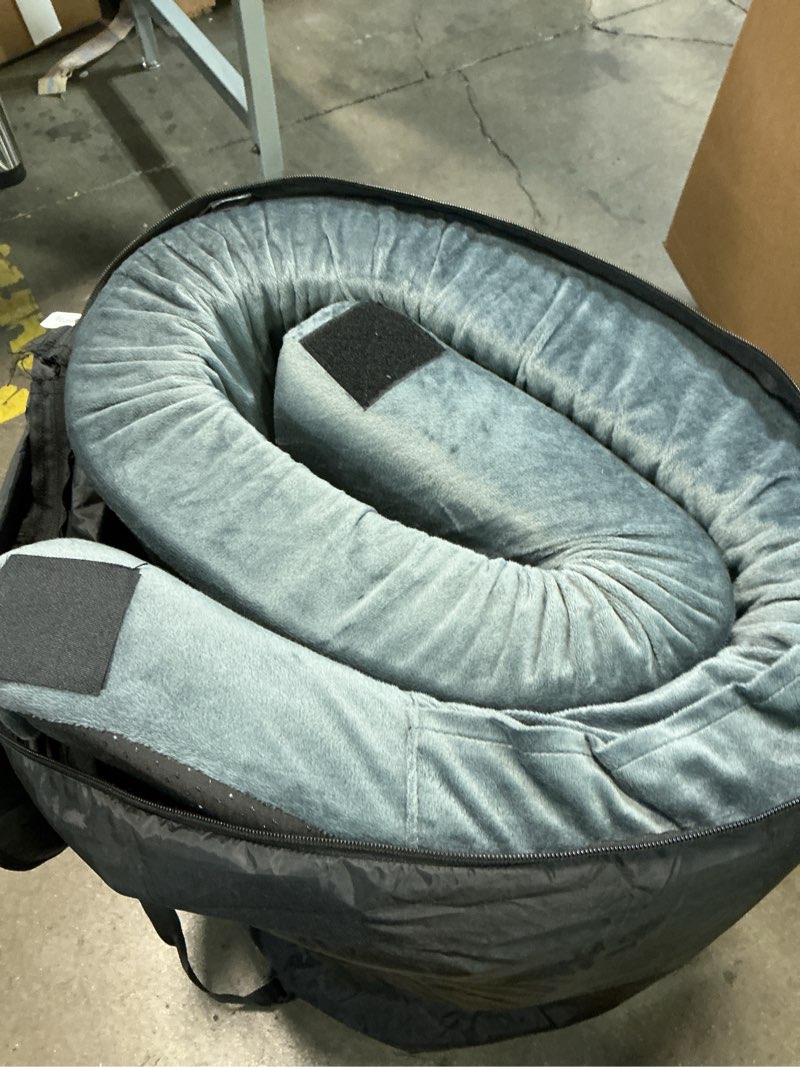 Condition photo showing Good Condition for (unknown size)cymula memory foam camping mattress pad, certipur-us sleeping mat, portable roll up mattress for adults, camping bed pads for sleepover, car bed with travel bag grey small single/cot-72x24x3 in
