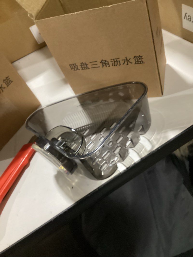 MyVaky 2PCS Sink Organizer Rack for Kitchen for Sponges, Scrubbers, Sink Corner Drain Box,with Adhes