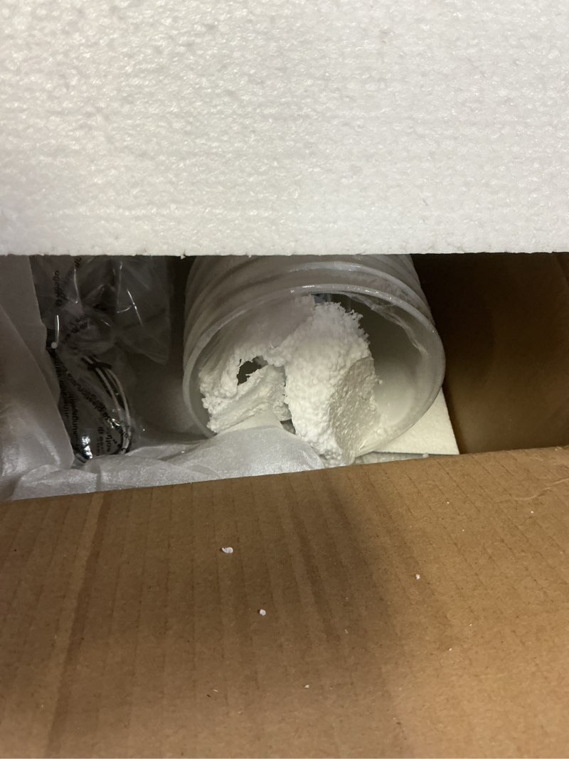 Condition photo showing Good Condition for Dining Room Chandeliers Light - 5-Light Brushed Nickel Modern Chandeliers Light Fixtures with White Fabric Shade, Height Adjustable Pendant Island Lights for Entryway Farmhouse Brushed Nickel 5 Light