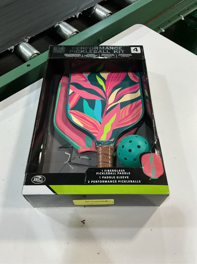 Condition photo showing As Is for member’s mark 4 pc. performance pickleball set color:tropical