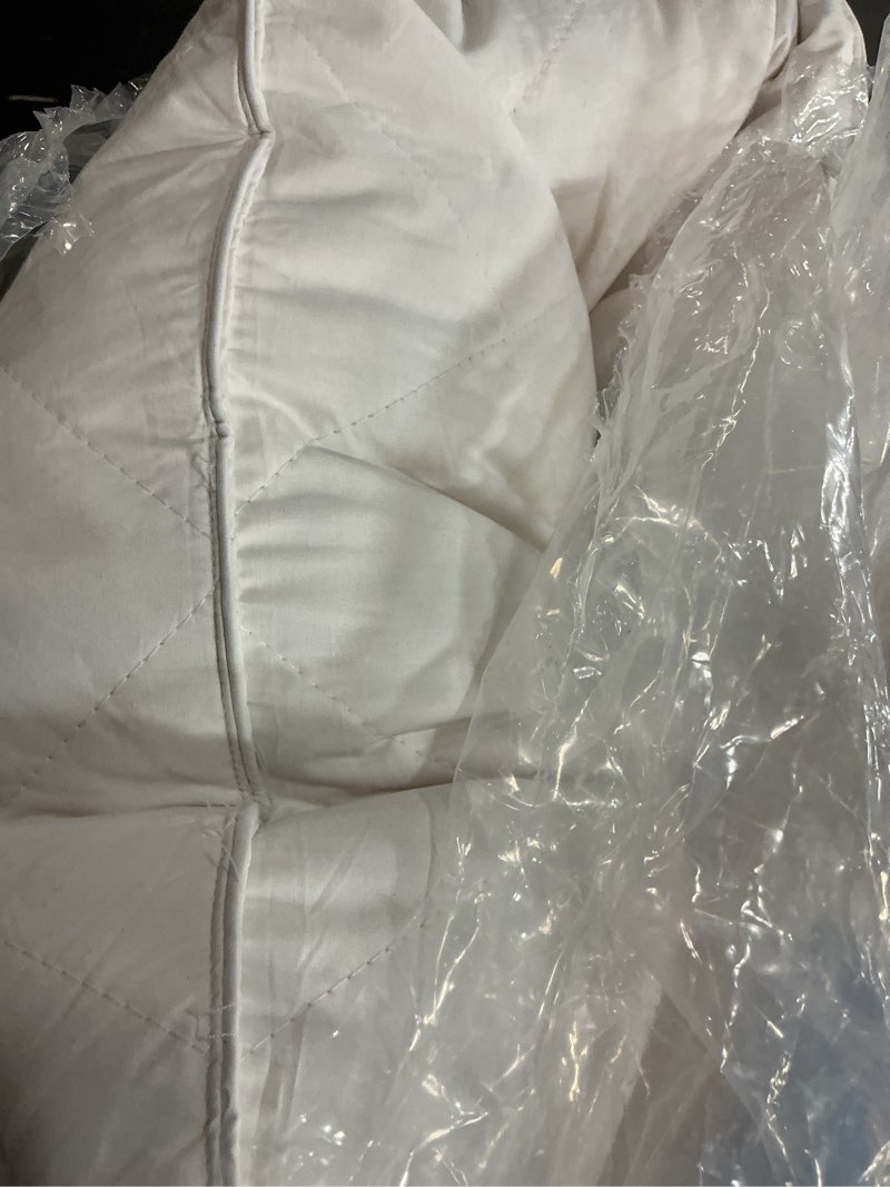 Condition photo showing Good Condition for three geese white goose feather & cotton pillows king size set of 2 - soft 600 thread count 100% cotton, medium firm,soft support,white solid king (pack of 2) white