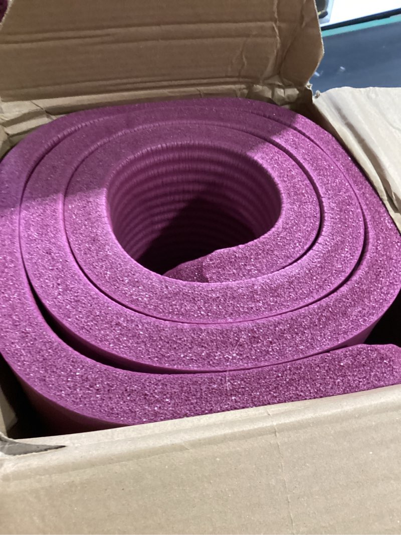 Condition photo showing Good Condition for retrospec solana yoga mat 1" thick w/nylon strap for men & women - non slip exercise mat for home yoga, pilates, stretching, floor & fitness workouts boysenberry 1 inch