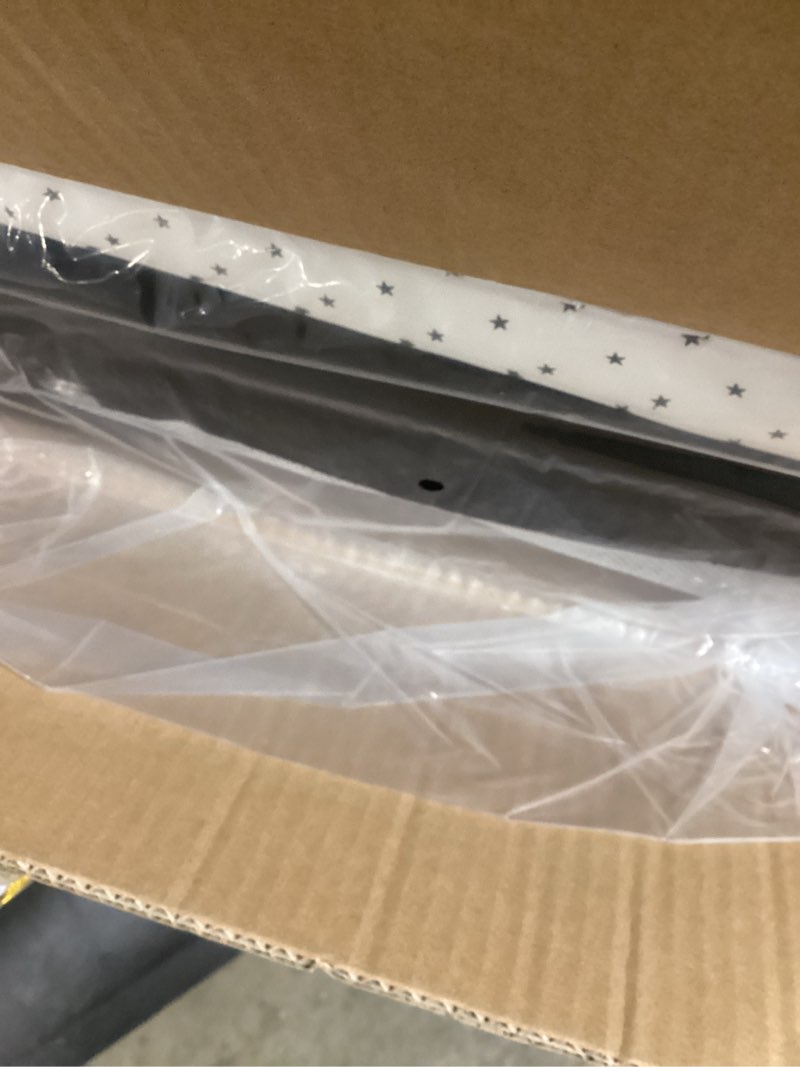 Condition photo showing New/Like New for VOOI Baby Bassinet Bedside Sleeper, 3 in 1 Rocking Bassinet for Baby, Bassinet Bedside Sleeper with Wheels, Adjustable Height, Storage Basket, Mattress & Canopy, Bed Side Bassinet for Newborn Crib Dark Grey
