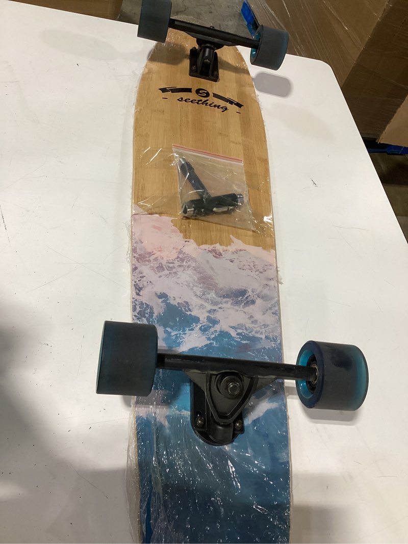 Condition photo showing Good Condition for seething 42 inch longboard skateboard complete cruiser pintail,the original artisan maple skateboard cruiser pintail for cruising, carving, free-style and downhill