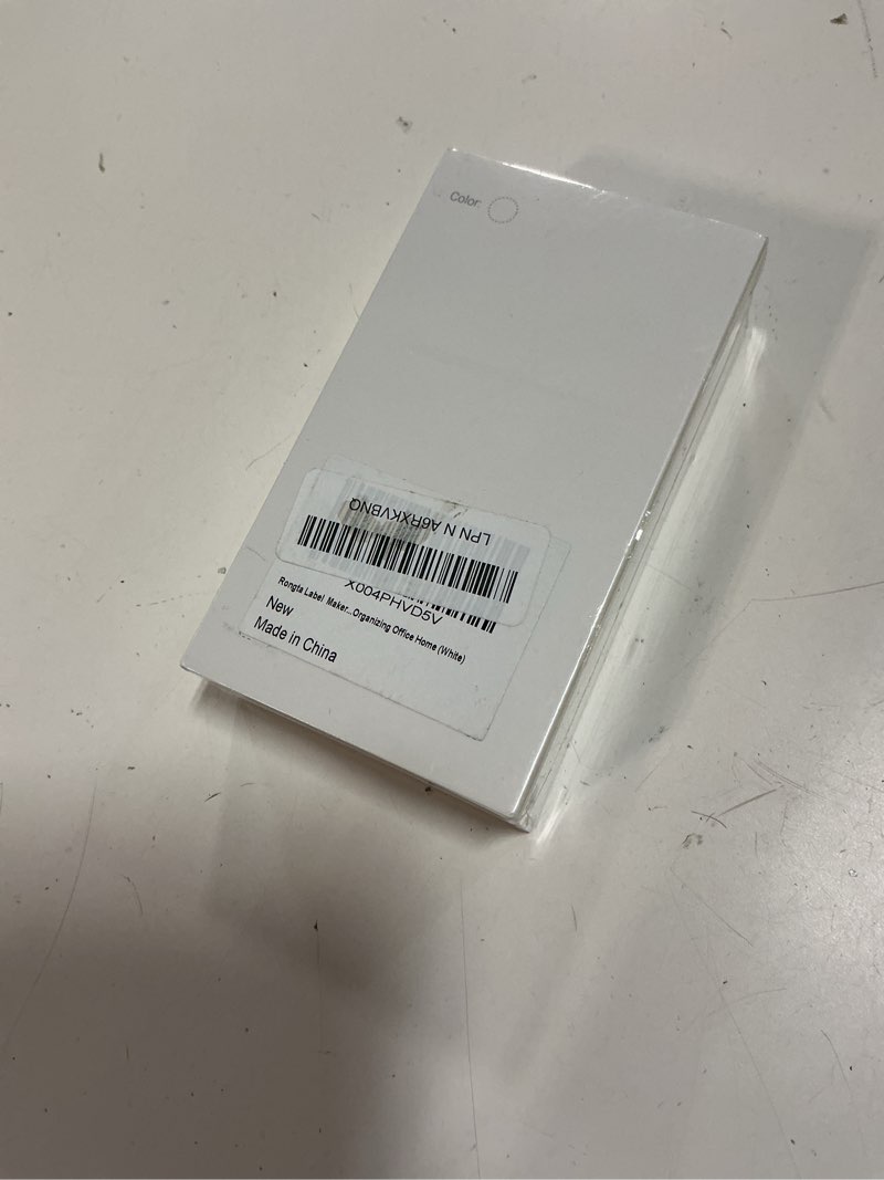 Condition photo showing New/Like New for rongta bluetooth label maker machine with tape, portable mini label printer wireless thermal handheld sticker makers mini label makers with multiple templates for organizing office home school(white)