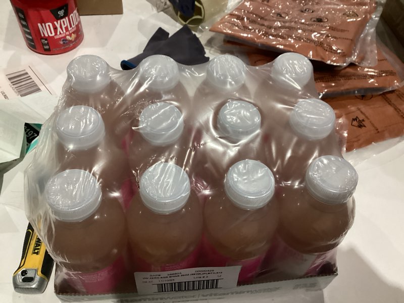 Condition photo showing New/Like New for vitaminwater Shine Strawberry Lemonade Zero Sugar, Flavored Water Beverage, 20 fl oz Bottles, 12 Pack Zero Sugar Shine Strawberry Lemonade 20 Fl Oz (Pack of 12)