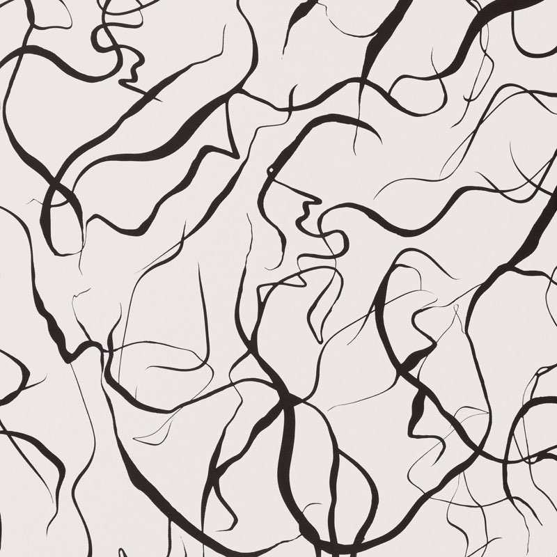 Gestural Lines Dark Brown Peel and Stick Wallpaper - Threshold™ 27.5 SQ FT