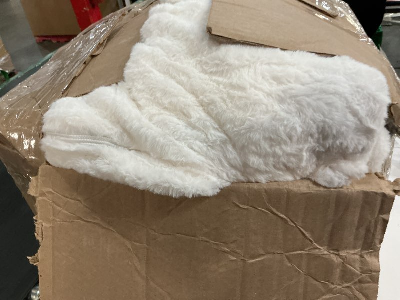 Condition photo showing As Is for MAXYOYO Bean Bag Chair, Bean Bag Sofa with Filler, Cozy Living Room Chair for Adults and Kids, Stuffed Floor Sofa for Bedroom Dorm Reading, Beige Standard Beige