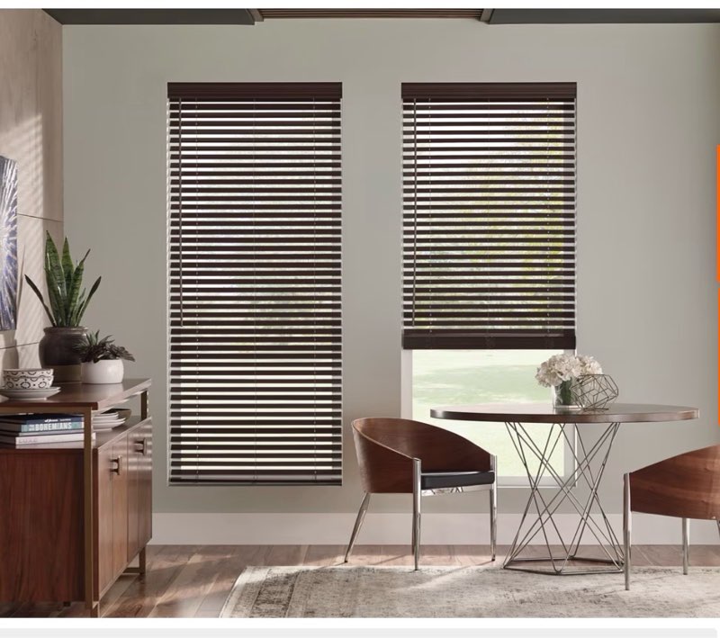 Cordless 2 Inch Faux Wood Blinds 20 x 48
