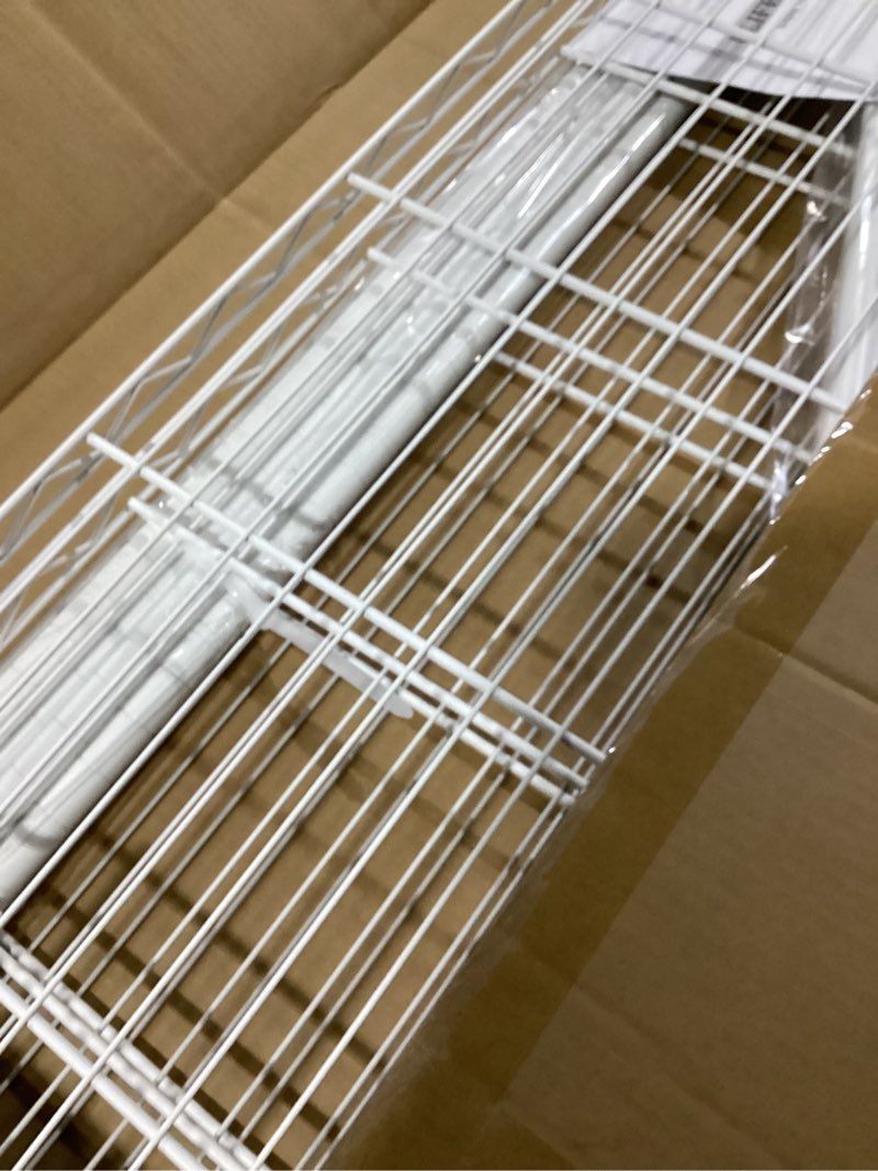 Condition photo showing Good Condition for p7 rolling clothes rack, clothing racks for hanging clothes, heavy duty garment rack with wheels, 3 tiers freestanding portable closet rack 45''w × 20.5''d × 80.5''h, max load 480 lbs, white