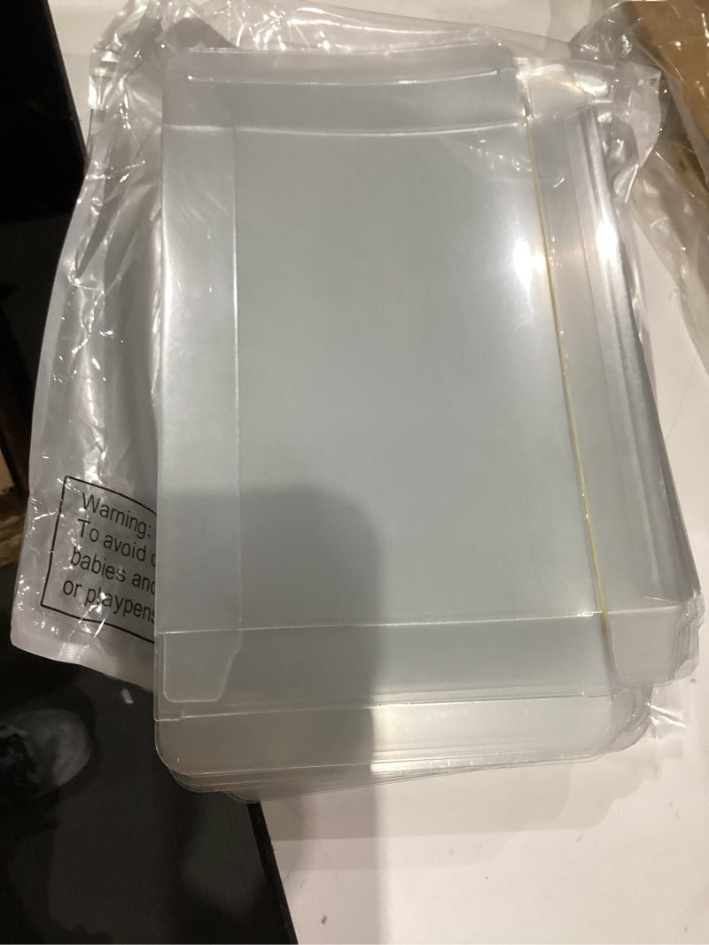 sintuff 50 pcs clear card box greeting card storage boxes clear plastic picture display for greeting