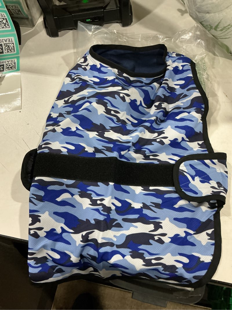 Condition photo showing Good Condition for dog cooling vest - 2-layer cooling with soft microfiber fabric - lightweight, adjustable and comfortable - uv protection for small to large dogs - relief in hot weather (blue, medium) blue camo medium (pack of 1)