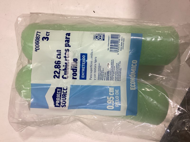 Condition photo showing As Is for project source 3-pack 9-in x 3/8-in nap knit polyester paint roller cover