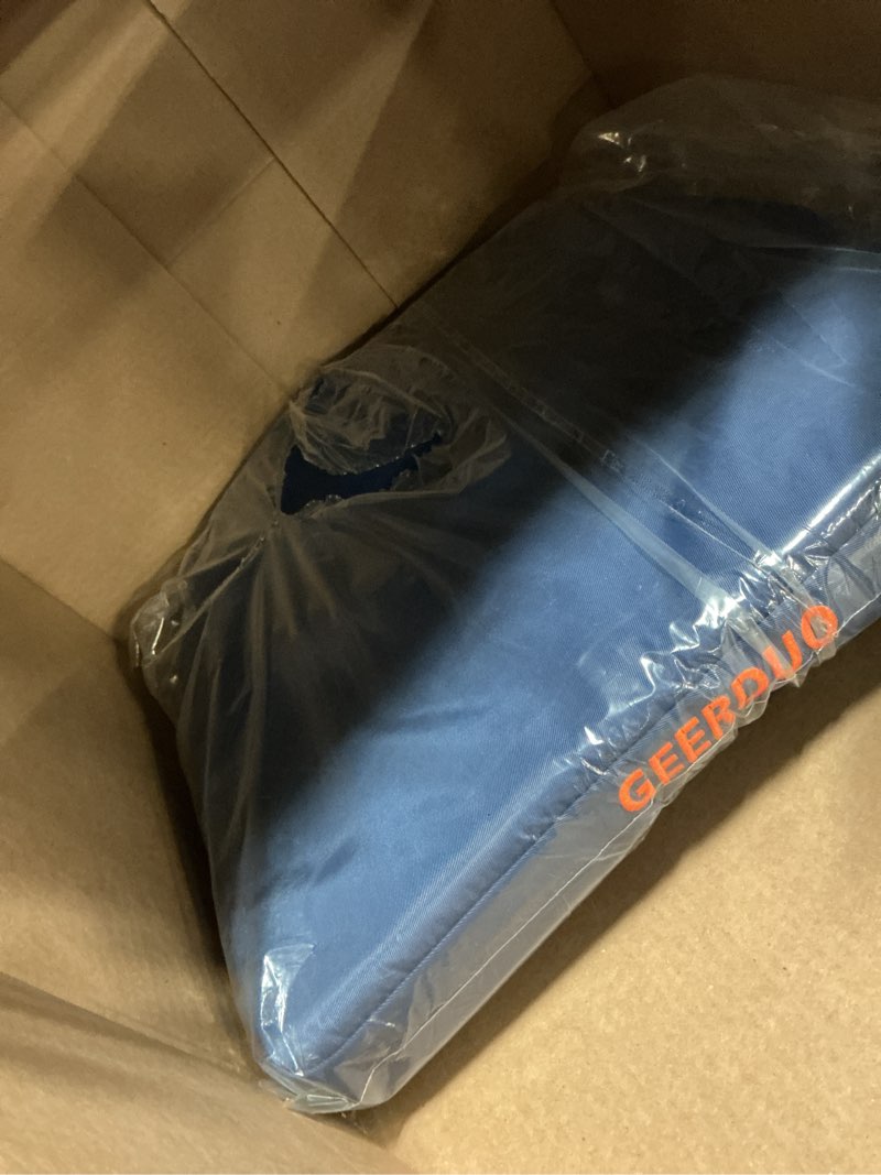 Condition photo showing Good Condition for Patio Seat Cushion, Stadium Cushions, Waterproof Outdoor bleacher seat Cushion, Camping seat Cushion for Any Sports Events use Blue