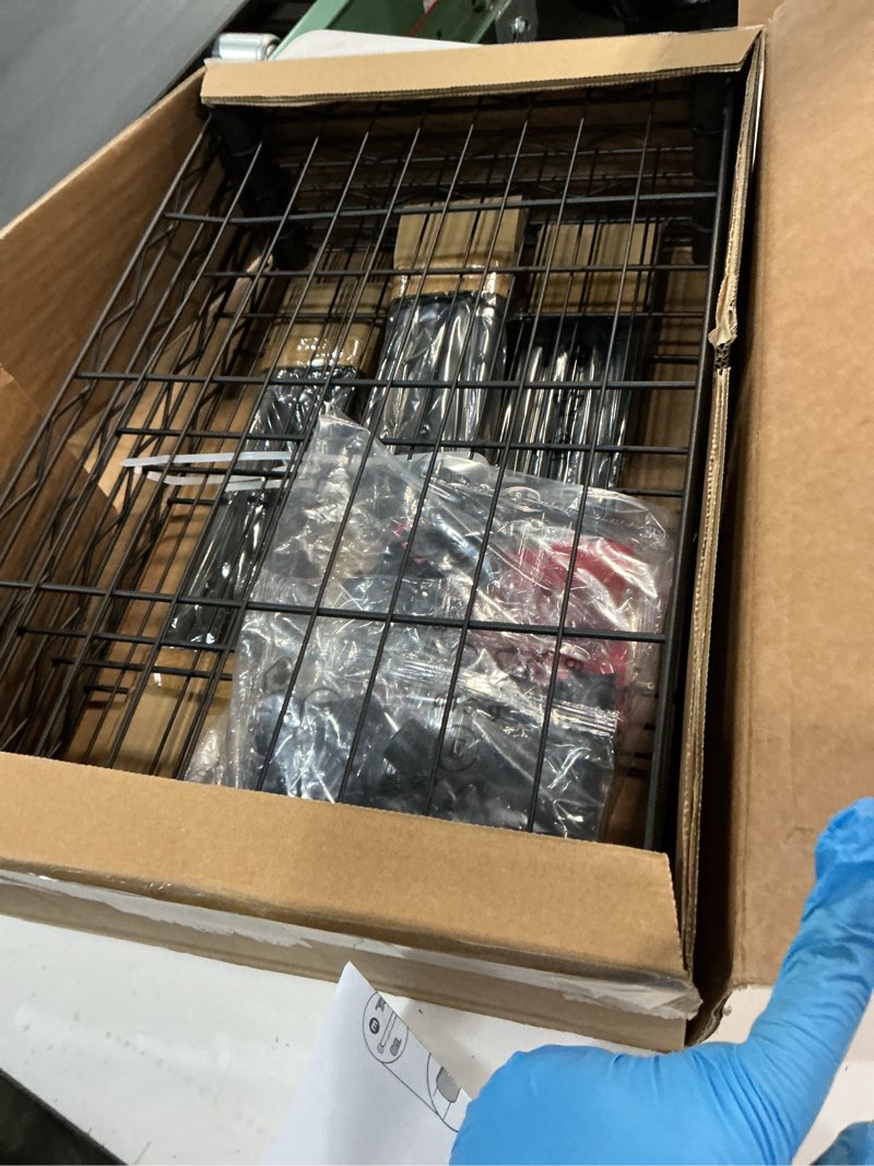 Condition photo showing Good Condition for Whitmor 4 Tier Storage Shelves, Heavy Duty Metal Shelving, 400 lbs Capacity per Shelf, 1600 lbs Tota color black 