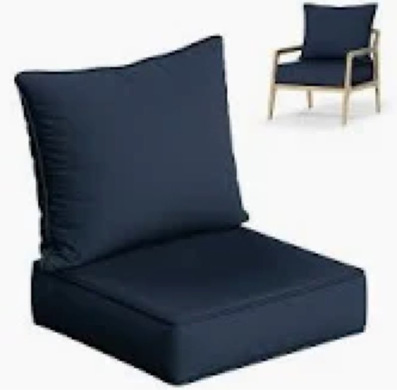 Deb Outdoor 6\" Thick Cushion Set - Back Cushions And Seat Cushions Set Size: Cushion Color: Blue
