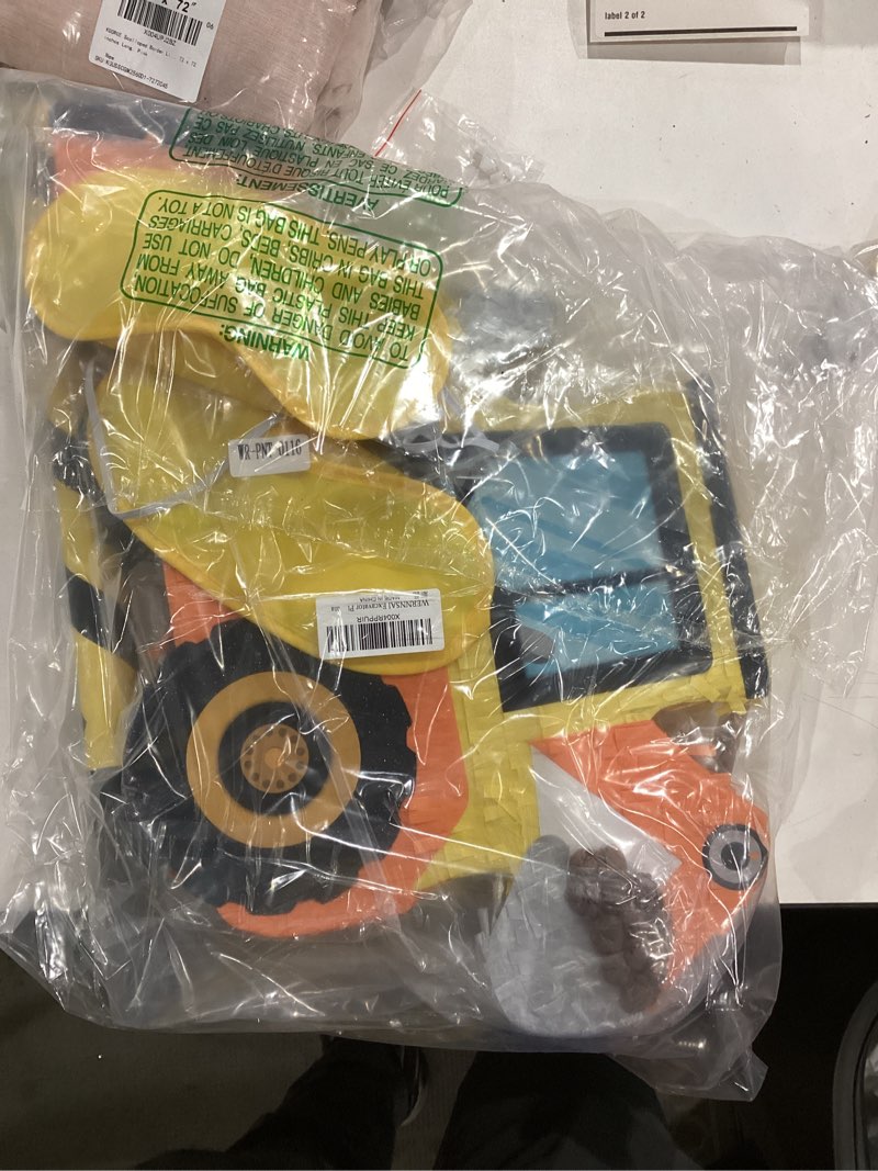 Condition photo showing Good Condition for WERNNSAI Construction Pinata - Construction Party Supplies Dump Truck Pinata with Blindfold and Bat for Boys Kids Tractor Excavator Theme Birthday Party Game Decorations