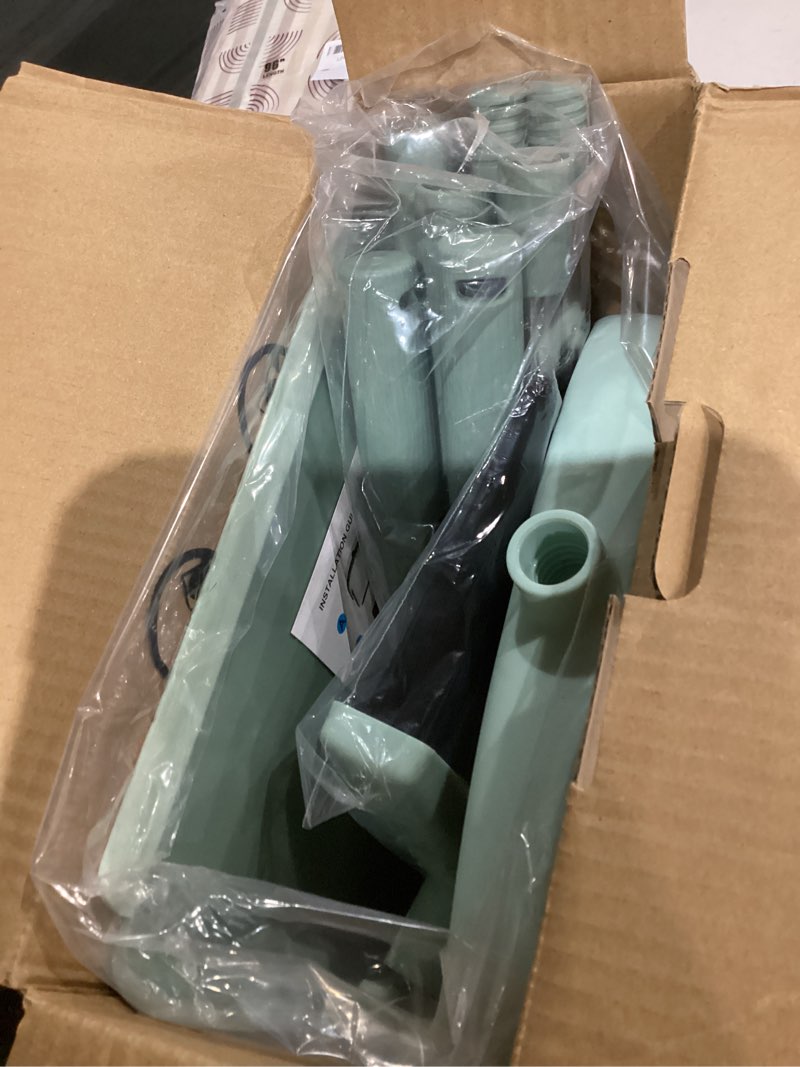 Condition photo showing Good Condition for Broom and Dustpan Set for Home, Dust pan with Long Handle, Broom with Dustpan Combo Set, for Home Kitchen Room Office Lobby Floor Use Upright Stand Up Sweeping (Gray&Green)