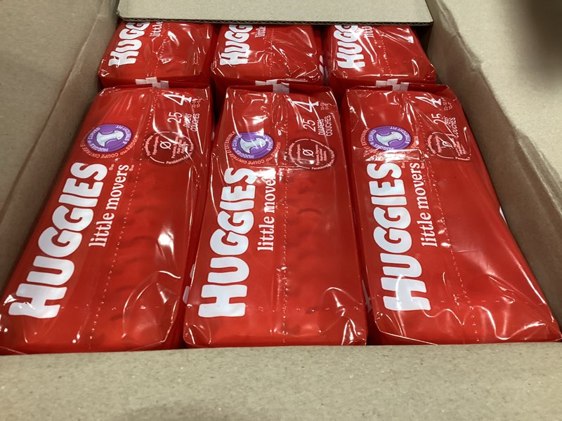 Condition photo showing Good Condition for huggies little movers disposable diapers - econ+ pack - size 4 - 150ct