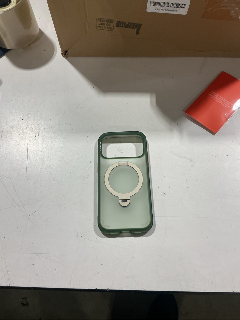 Condition photo showing Good Condition for torras ostand q3 air for iphone 17 pro case with 360 magnetic stand, fit for magsafe, mil-grade drop, camera control button, shockproof phone case for iphone 17 pro 6.3", evergreen ever green iphone 17 pro 6.3"