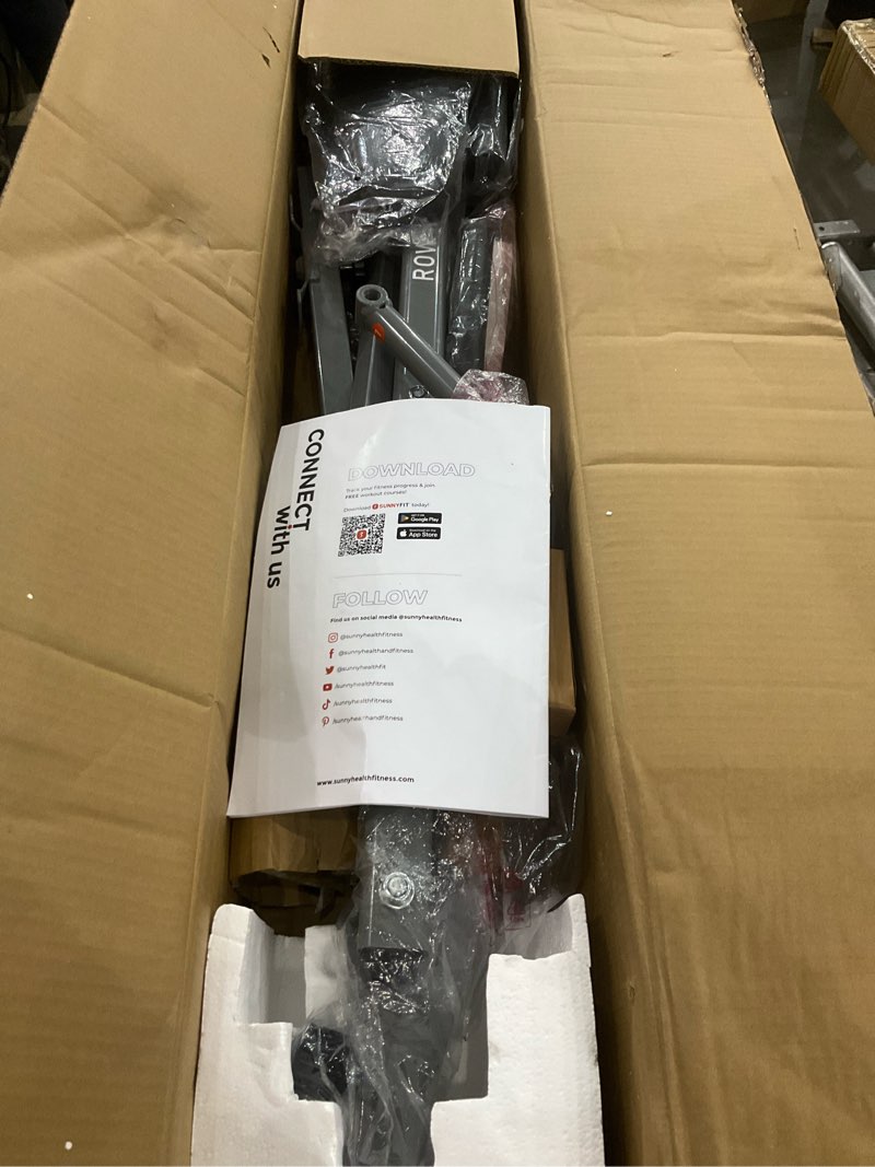 Condition photo showing Good Condition for Sunny Health & Fitness Row-N-Ride PRO, Full Body Combo Squat Machine w/Optional Resistance Band, Easy Setup Ab Workout Exercise Equipment for Home, Whole Body Cardio, Optional SunnyFit App Connection SMART