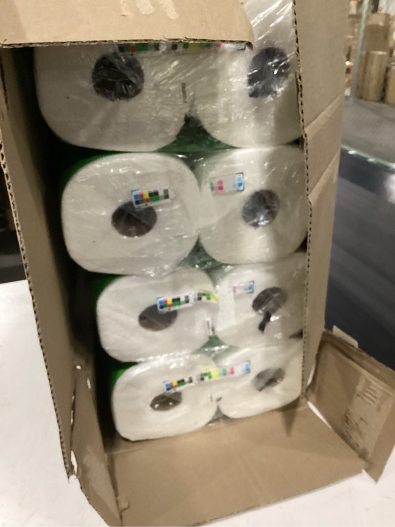 Condition photo showing As Is for bounty paper towels quick size, white, 16 family rolls = 40 regular rolls family 16 rolls (107 sheets each)