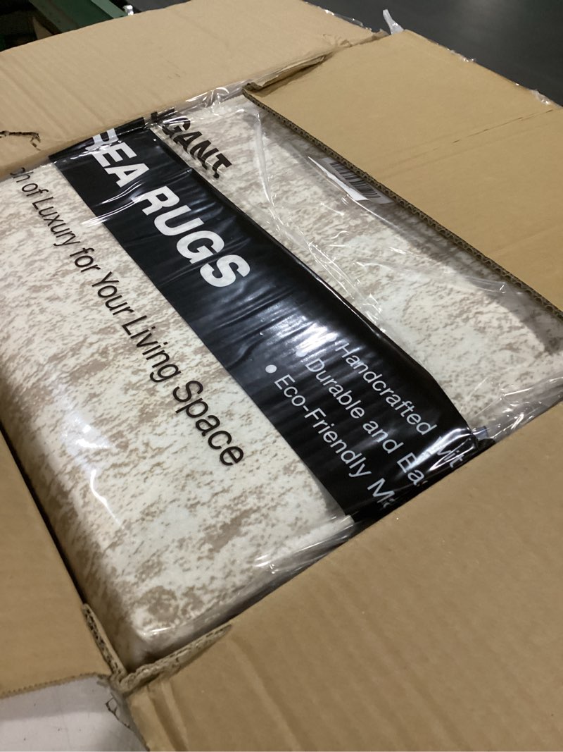 Condition photo showing Good Condition for washable area rug 8x10, large soft rugs for living room vintage beige carpet 8x10 area rugs for bedroom dining room non-slip stain resistant under table rug beige 8' x 10' (rectangular)