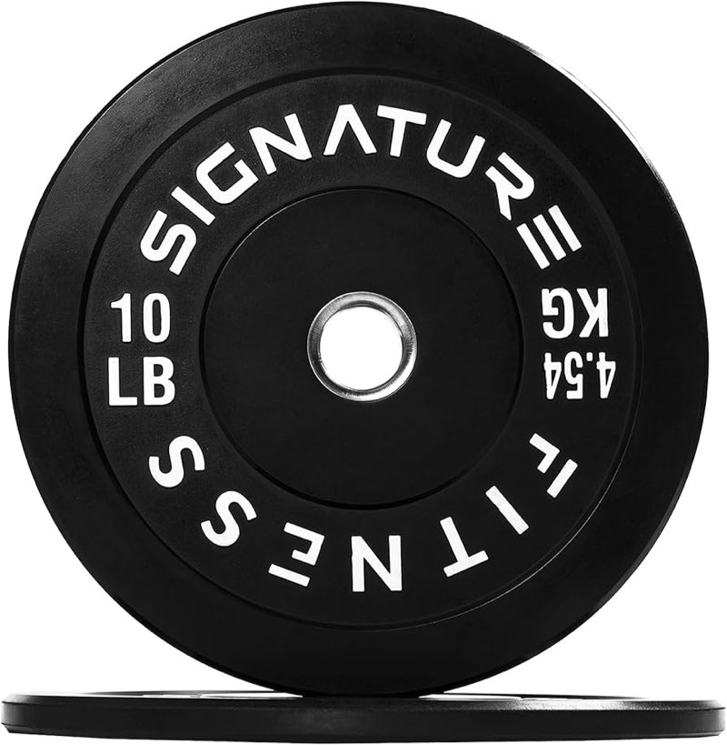 Fitvids Olympic Bumper Plates Set, 2" Weight Plates for Strength Training & Weightlifting, Pair of 1