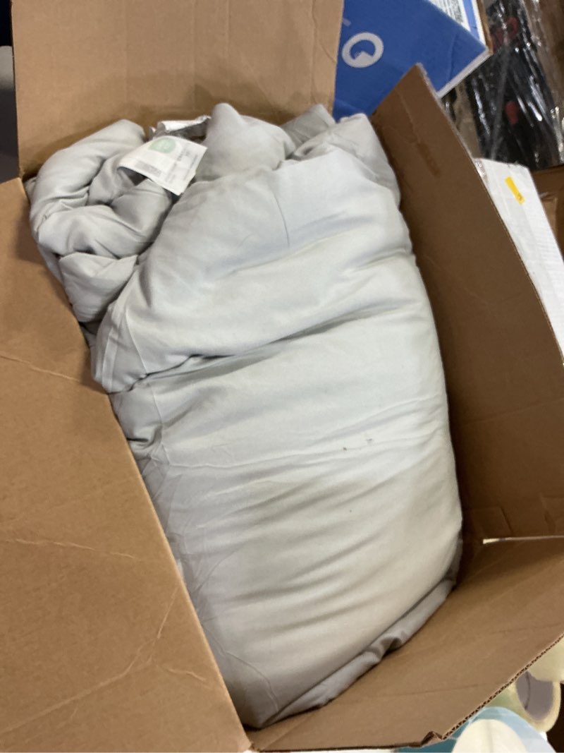 Condition photo showing As Is for Bedsure California King Comforter Set - Dark Grey Soft Bedding for All Seasons, Cationic Dyed Bed Set, 3 Pieces, 1 California King Size Comforter (104"x96") and 2 Pillow Shams (20"x36"+2") California King 02 - Dark Grey