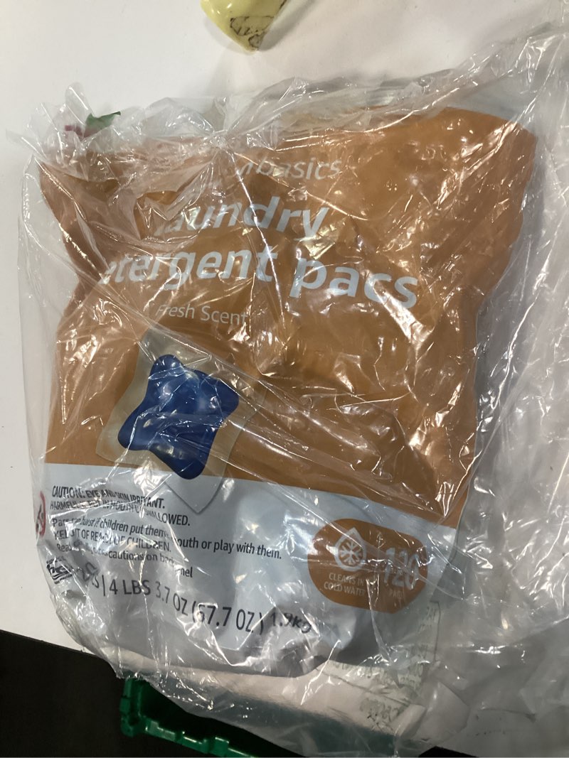 Condition photo showing New/Like New for Amazon Basics Laundry Detergent Pacs, Fresh Scent, 120 Count (Previously Solimo) Fresh 120 Count (Pack of 1)