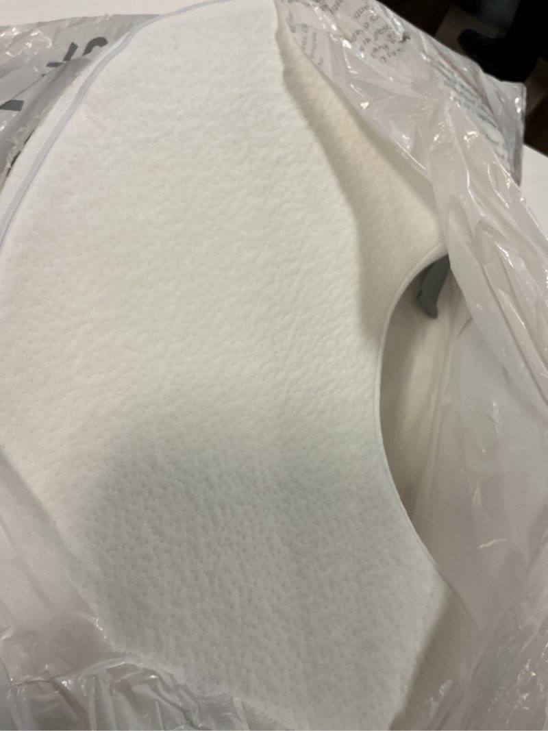 Condition photo showing As Is for momcozy cozypro nursing pillow - all around lumbar & arm support - safety guard, firm & springy memory foam-stable, ergonomic support, easier breastfeeding, wider cushion, adjustable, removable cover white (cozypro with lumbar support) cozypro nursing pillow