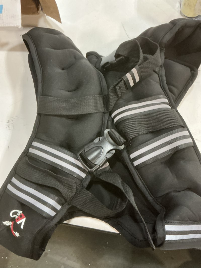 Condition photo showing Good Condition for VBSD Weighted Vest Woman 6lb/8lb/12lb/16lb/20lb/25lb/30lb Weight Vest for Women Men Body Weight Vests for Walking Strength Training Running Workout Jogging Fitness 20LB Black