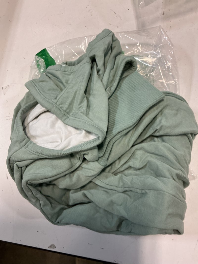 Condition photo showing As Is for bubblepanda rayon made from bamboo toddler sleep sack with feet 24-36 months 0.5 tog ultra soft toddler sleeping sack 2t-3t baby sleep bag walker wearable blanket with legs 2-way zipper lightweight 0.5 tog l(2-3t) sage