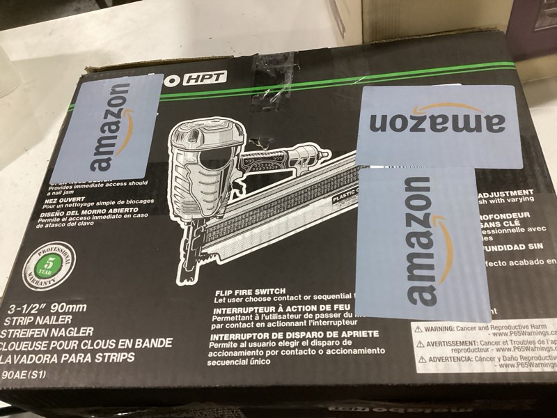 Condition photo showing New/Like New for hitachi metabo hpt 3-1/2-inch plastic collated framing nailer  nr90aes1m