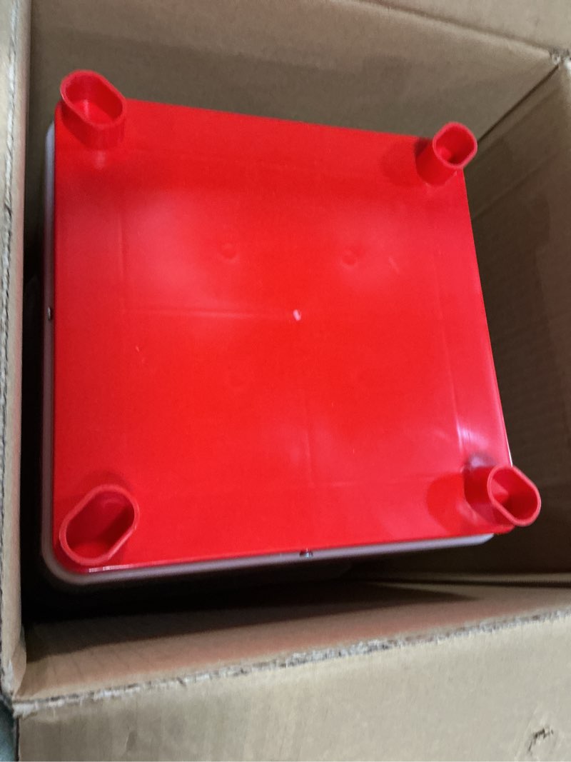 Condition photo showing Good Condition for 5 gallon automatic chicken feeder & waterer set, bpa-free poultry waterer with float valve & cup drinkers, top-fill bucket, anti-roost cone, with handles &legs no-waste feeder (red)