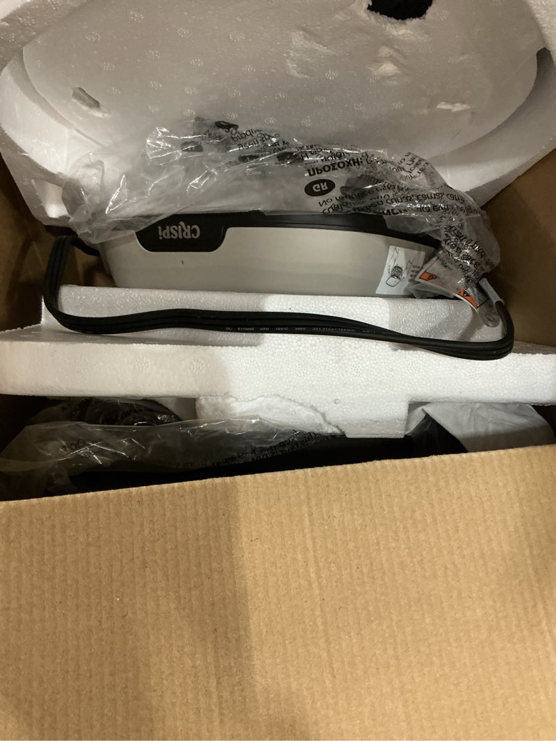 Condition photo showing As Is for Ninja Crispi 4-in-1 Glass Air Fryer | 450°F | Non-Toxic | 4QT & 6-Cup Glass Containers w/Lids | Microwave, Freezer, Dishwasher Safe | Max Crisp, Air Fry, Bake, Recrisp | Stone | FN101ST Stone 4 QT