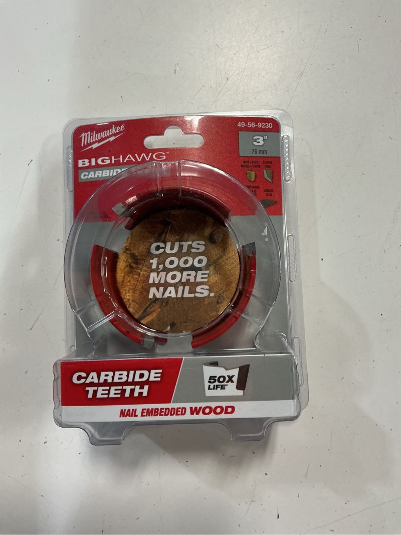 Condition photo showing New/Like New for 3 in. big hawg carbide hole saw
